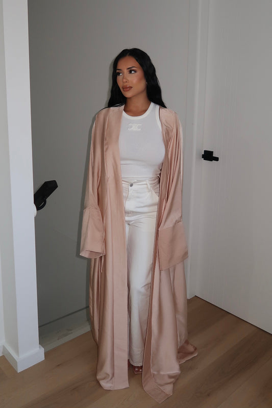 Luxe Ramadan Abaya - champagne