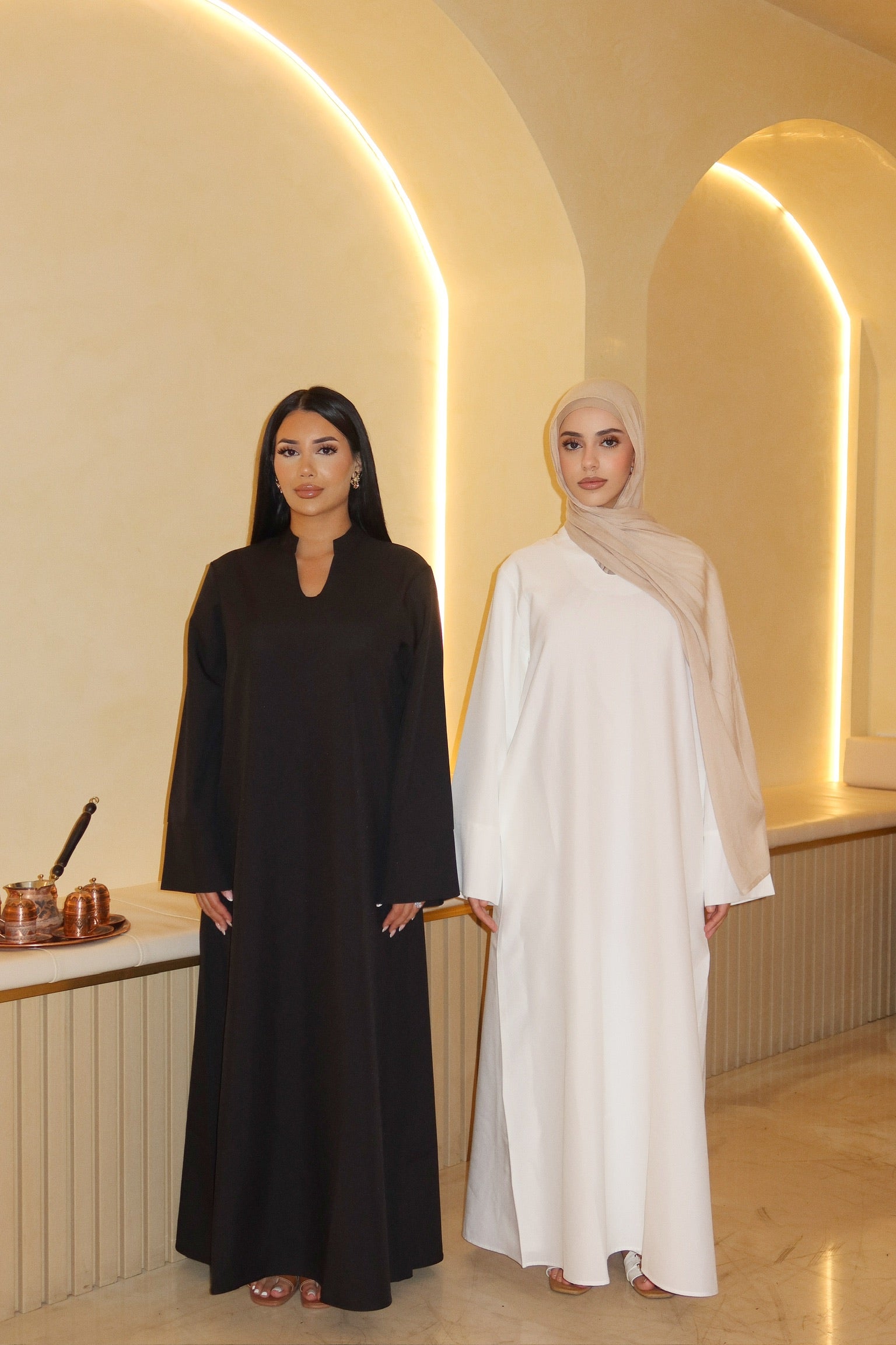 Mira linen dress (white)