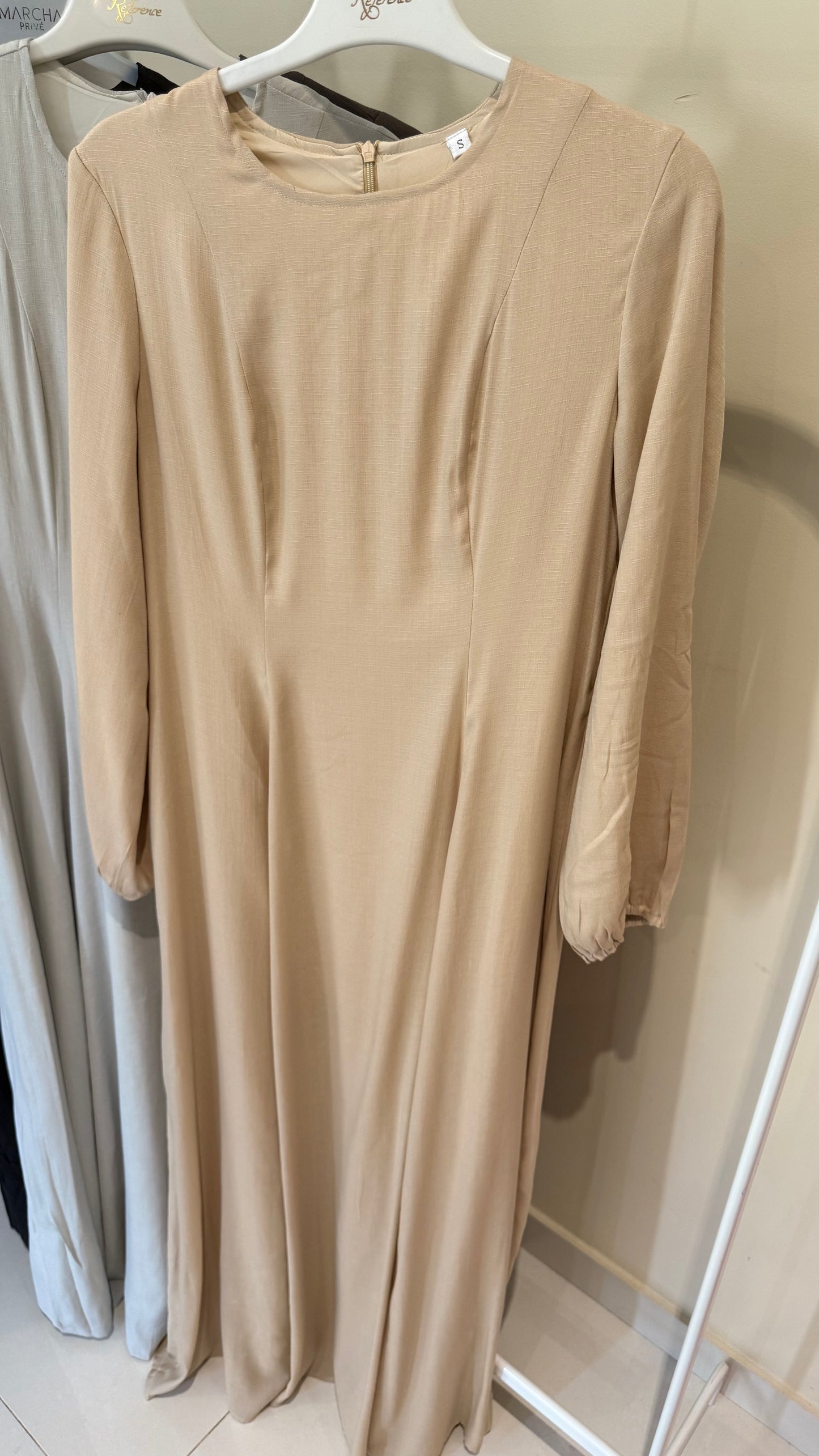 Azra Linen Dress - Beige