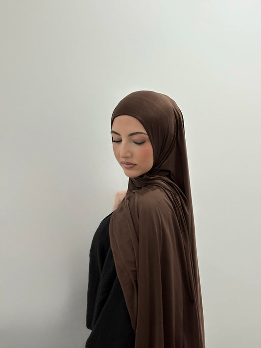 Espresso Liquid jersey hijab