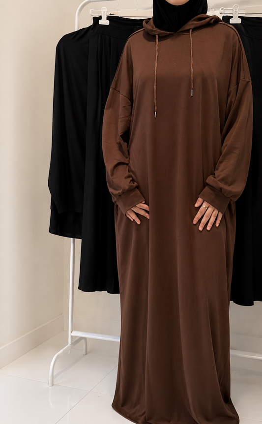 Hooded sweatshirt dress