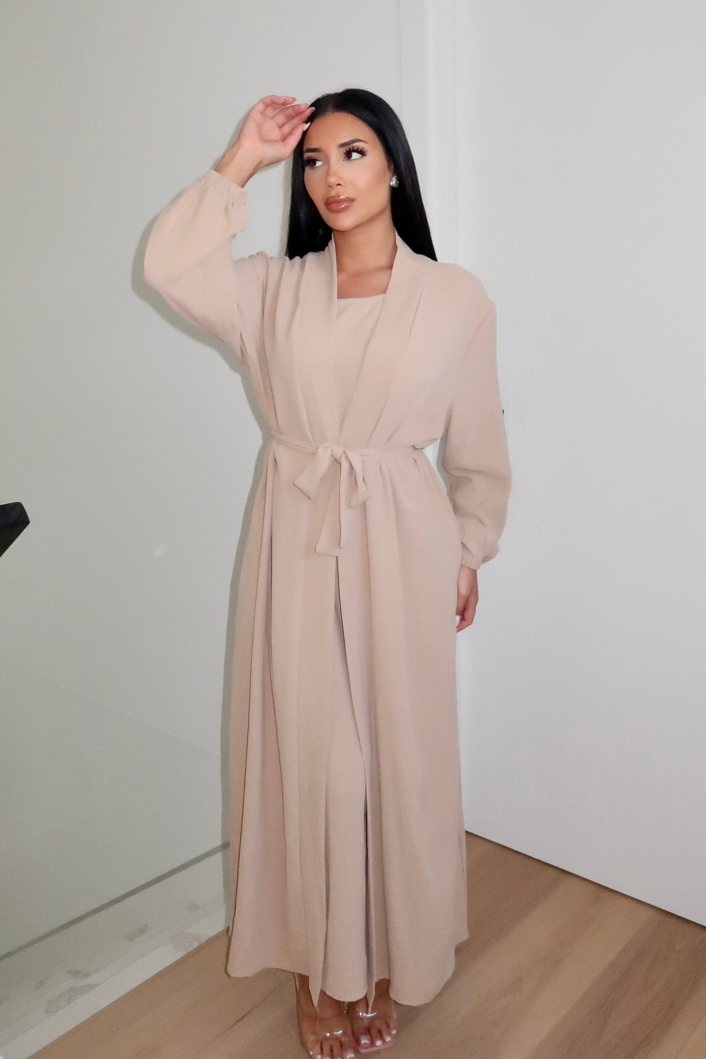 Amal 2-Piece Abaya - Beige