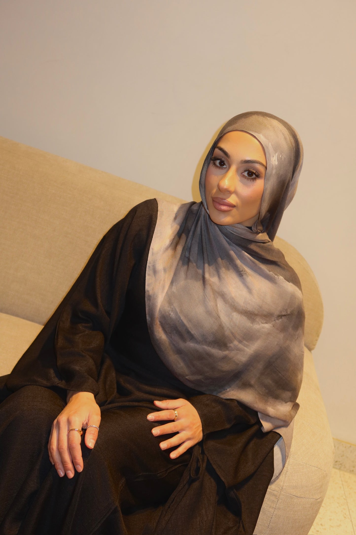 Abstract ink Modal Hijab
