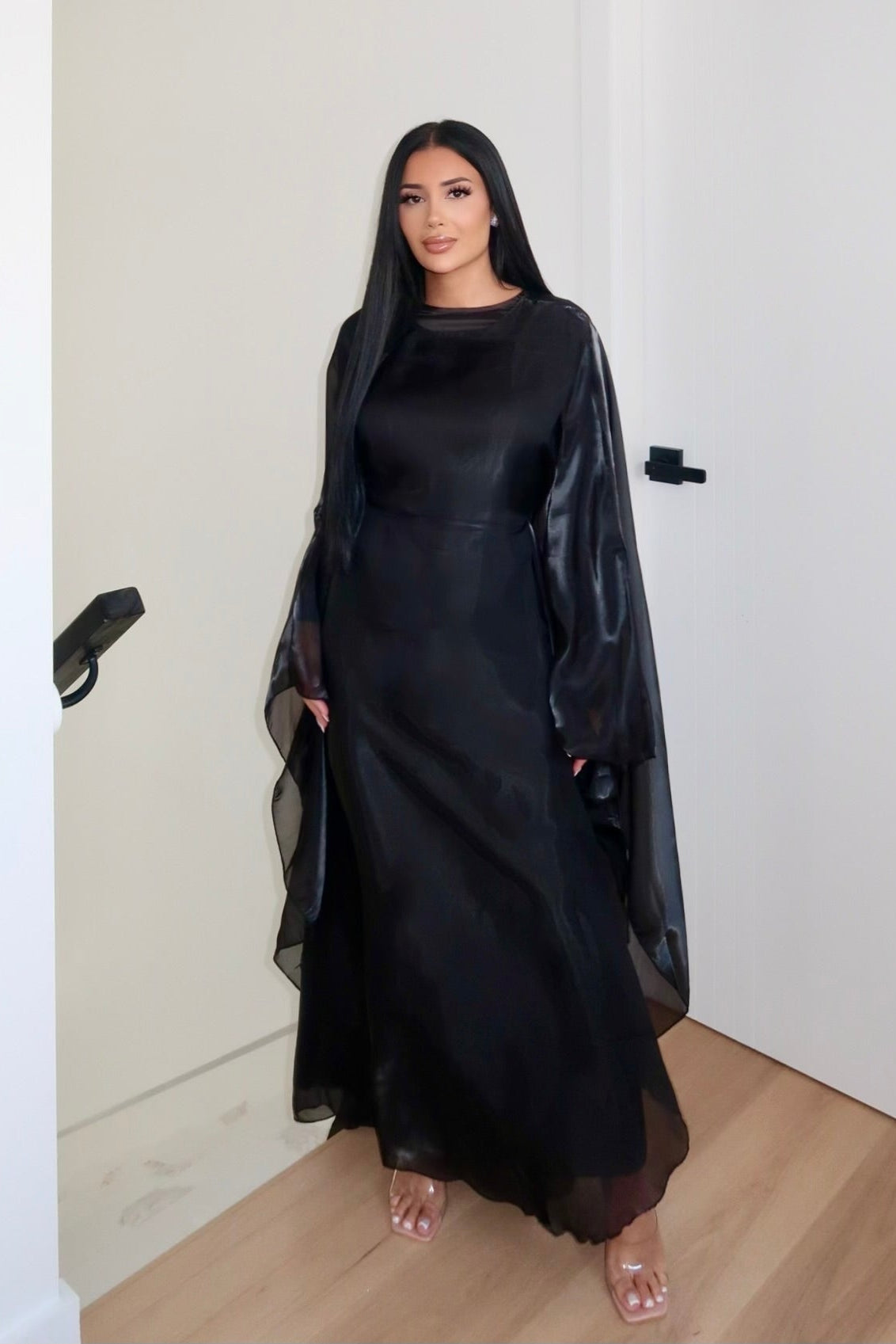 Royal Butterfly Abaya - Black
