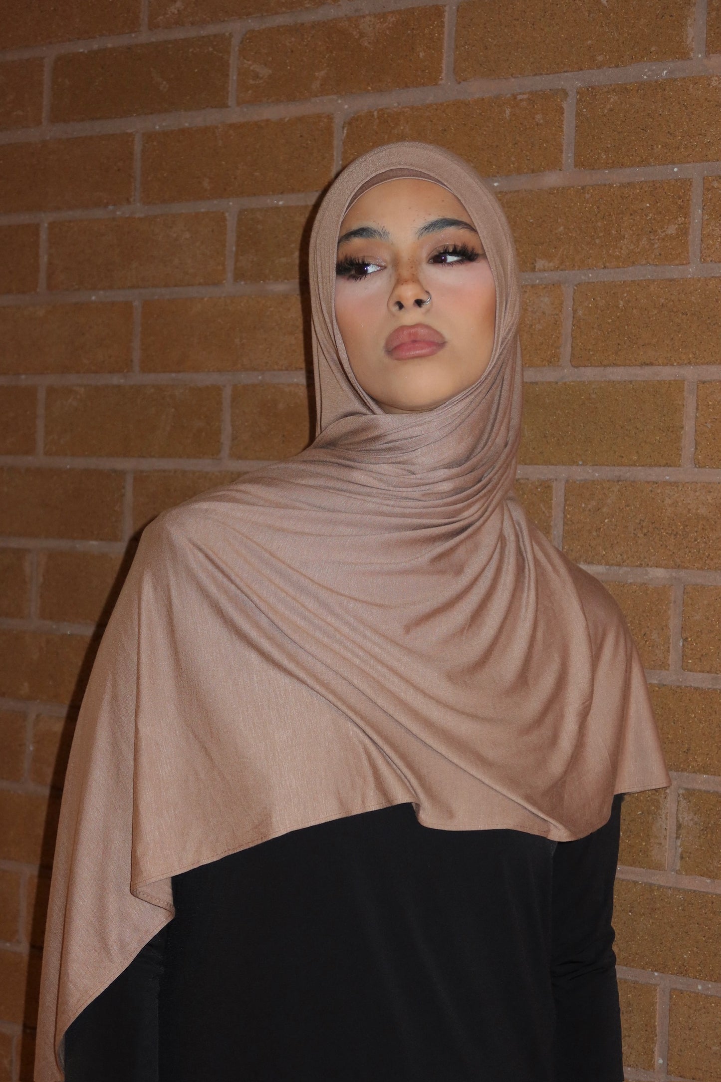 Mocha jersey Hijab