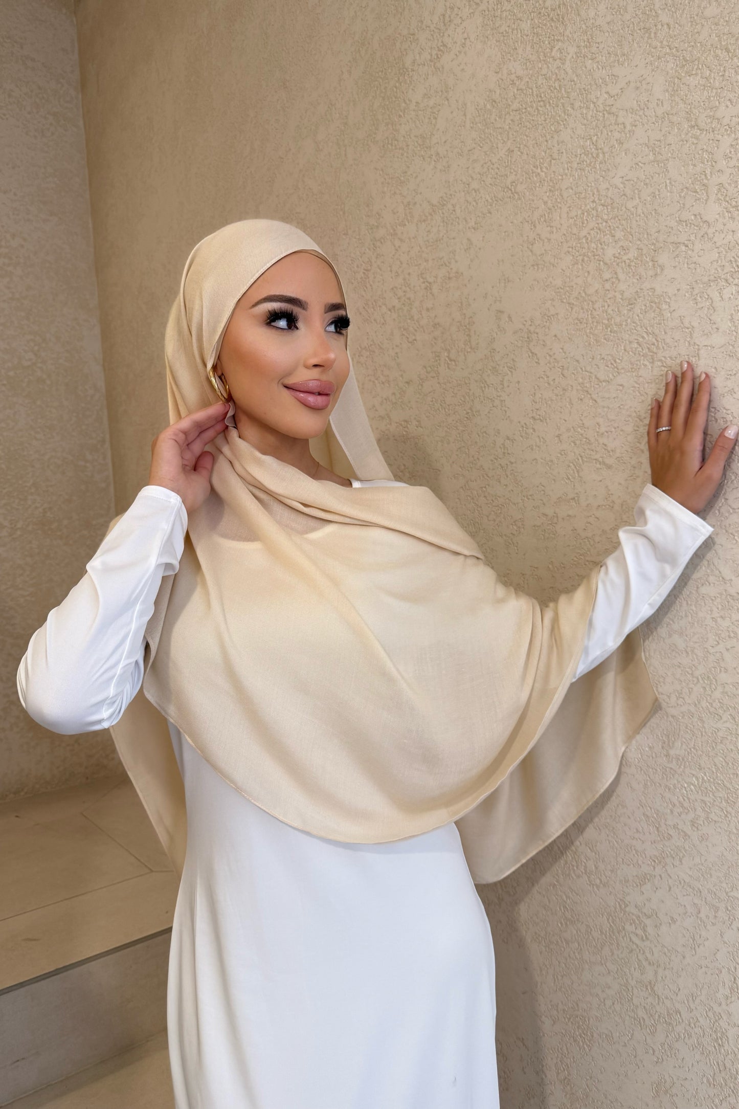 Modal Hijab Set - Buttermilk