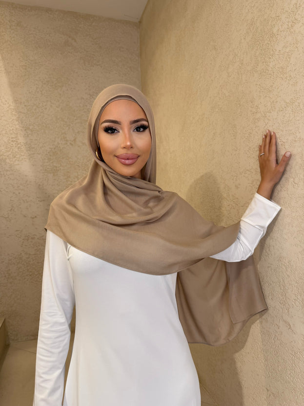 Latte-Modal hijab set