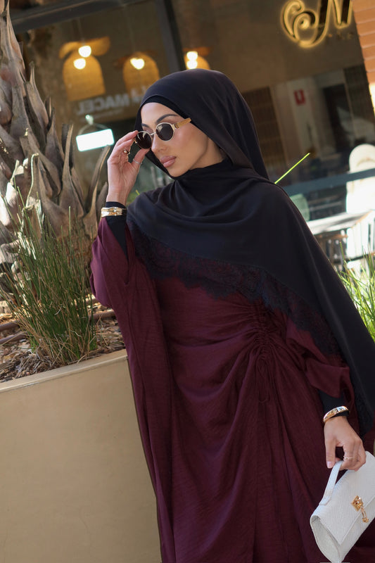 Modal lace hijab set