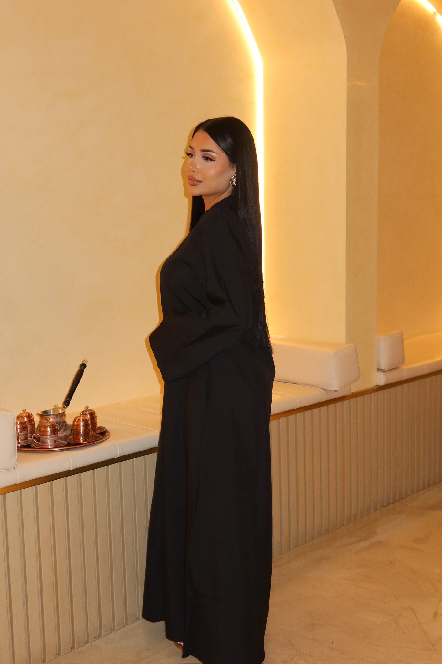 Mira Linen Dress - Black