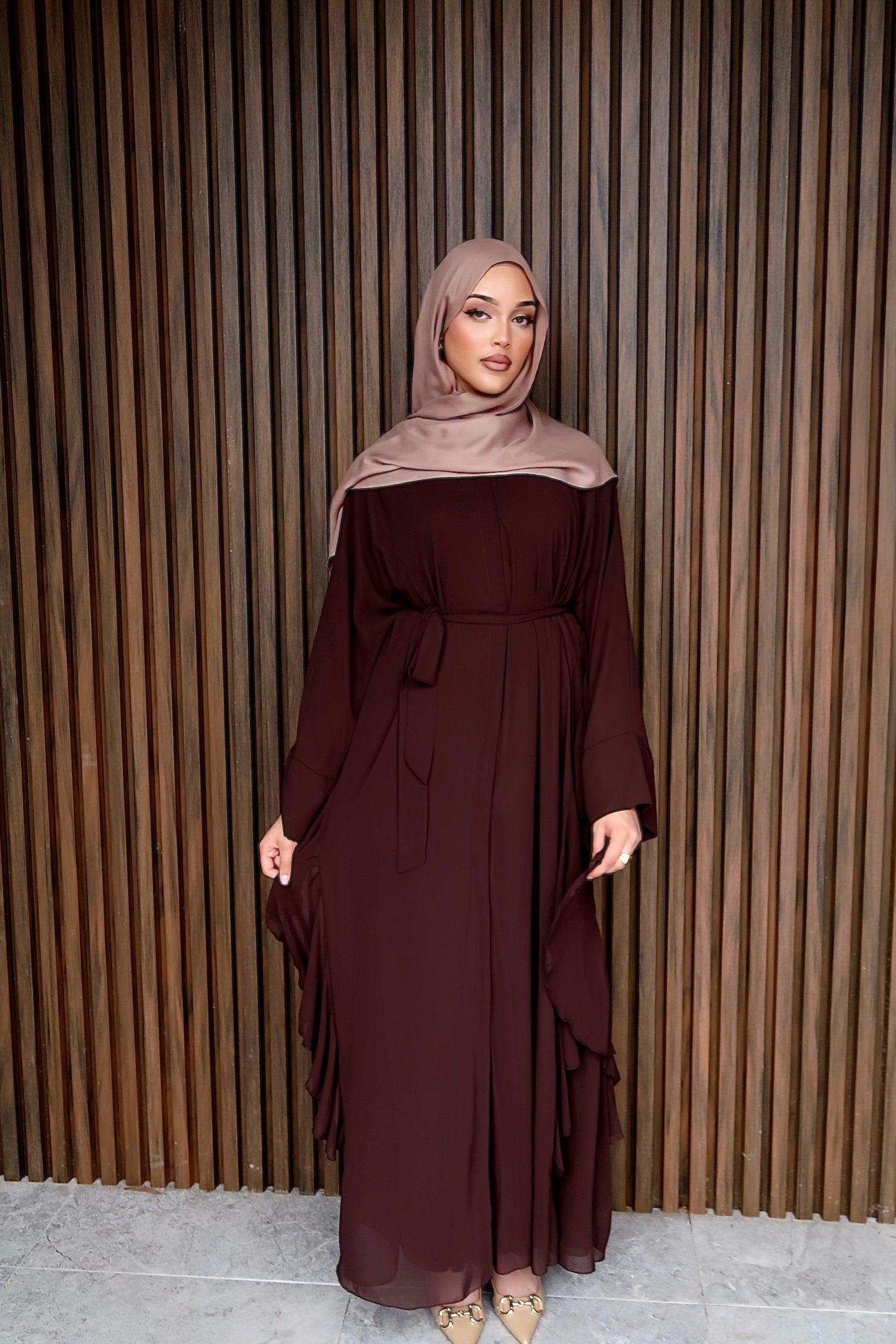 Chiffon Pleated Abaya