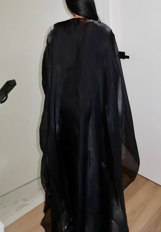 Royal Butterfly Abaya - Black