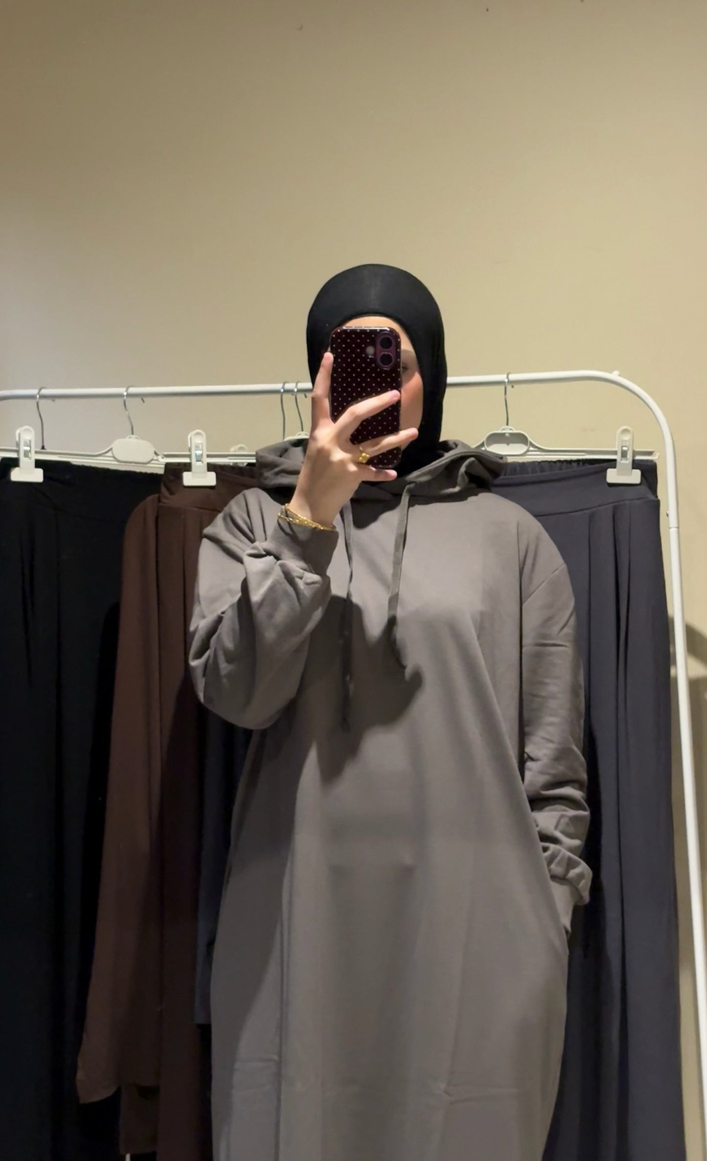 Hooded sweatshirt dress
