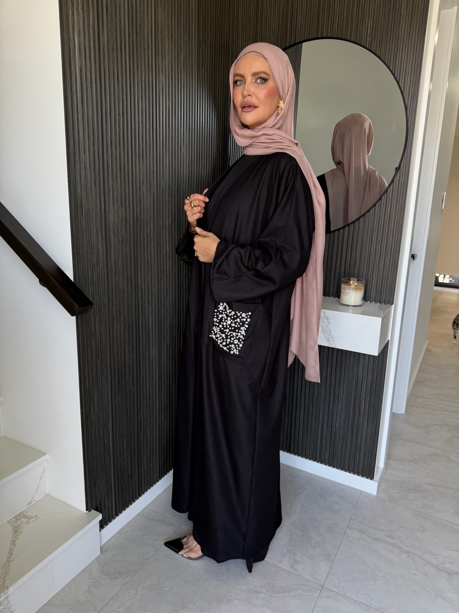 Pearl Open Abaya
