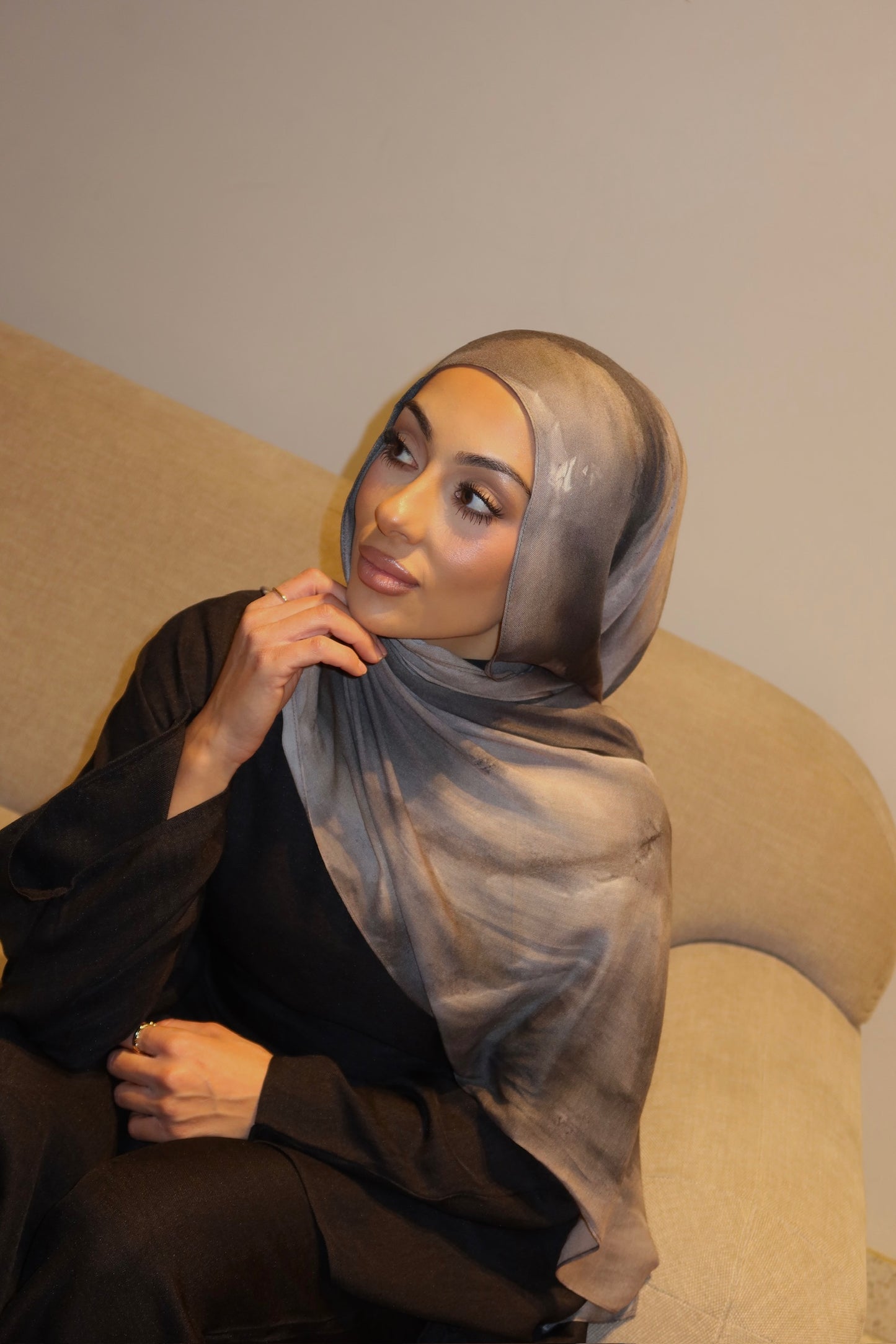 Abstract ink Modal Hijab