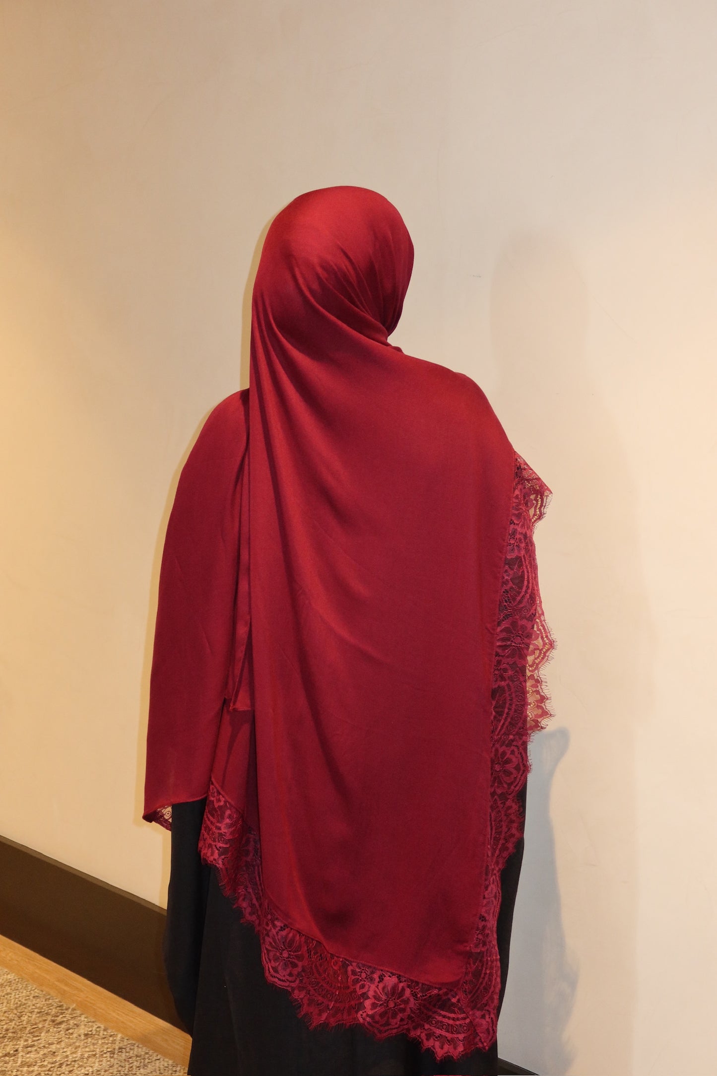Modal lace hijab set