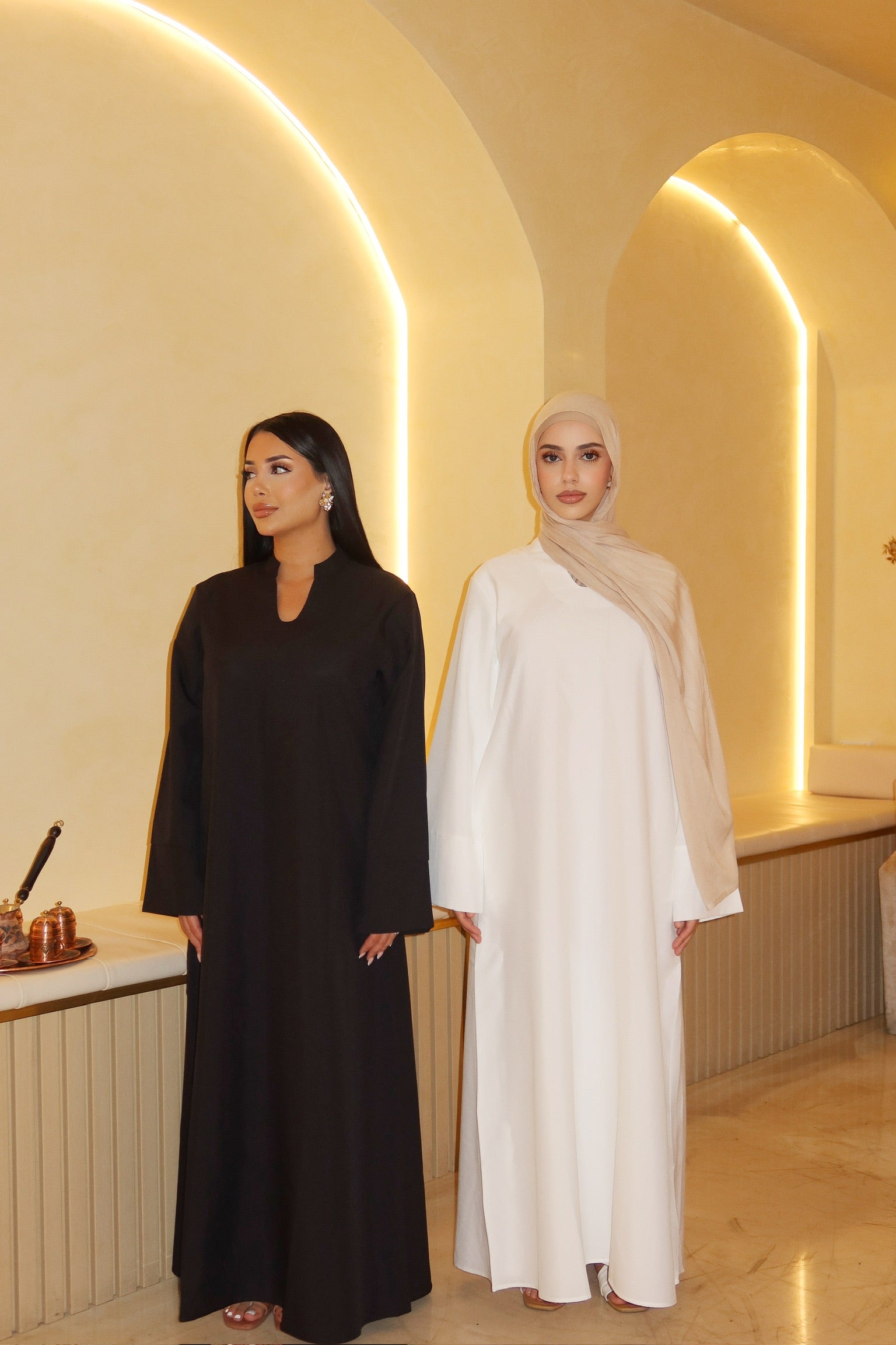 Mira linen dress (white)