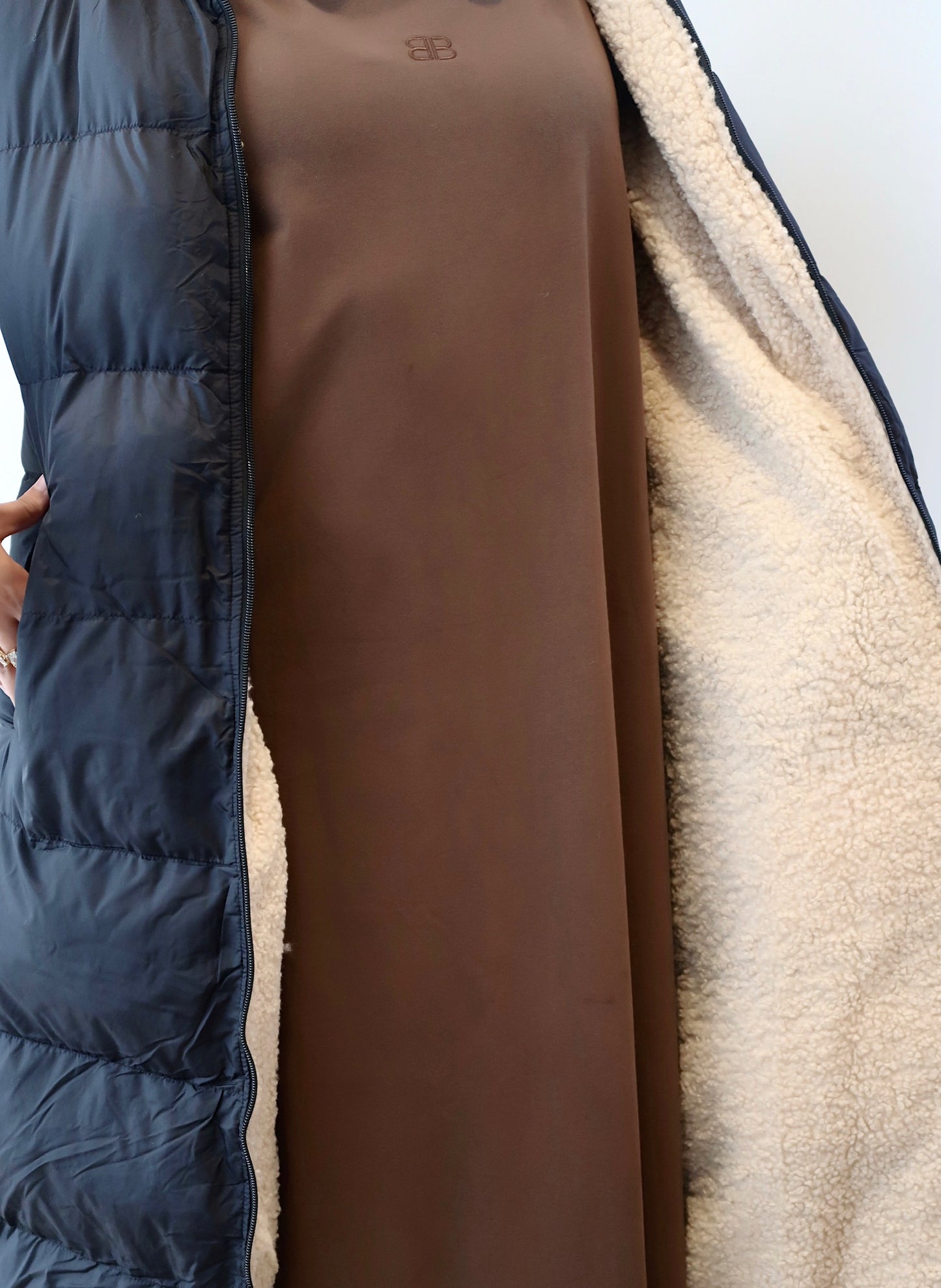 Puffer wool jacket