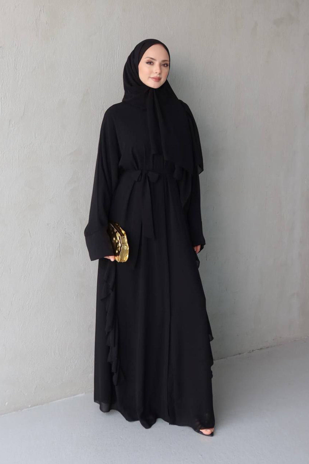 Chiffon Pleated Abaya