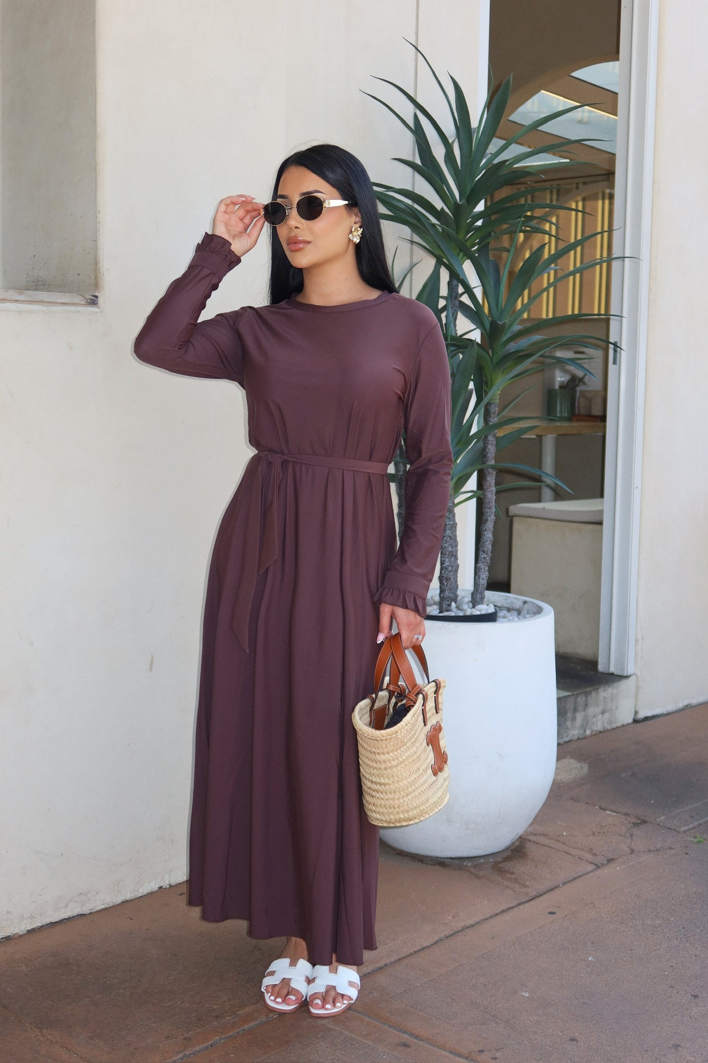 Modest Swim Set - Chocolate Brown