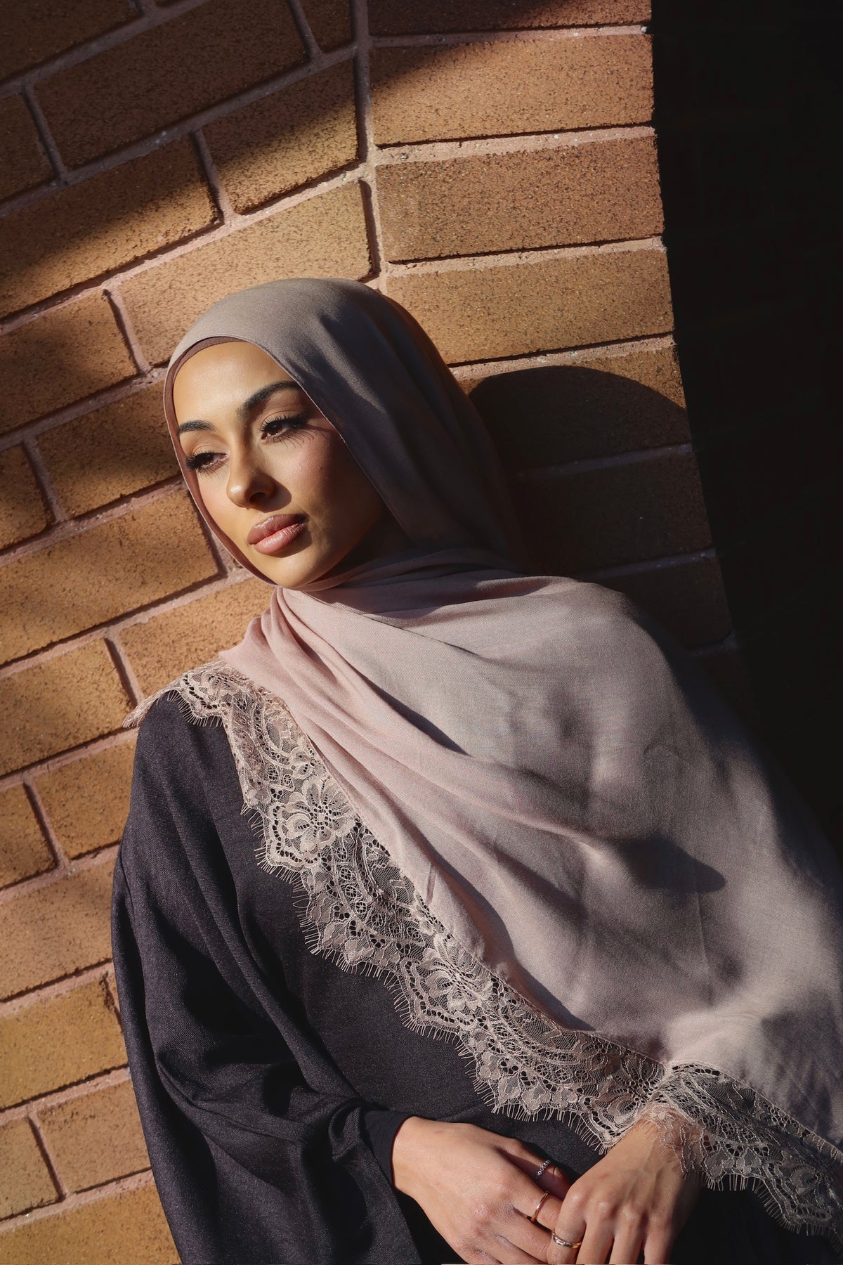 Latte Lace hijab sets