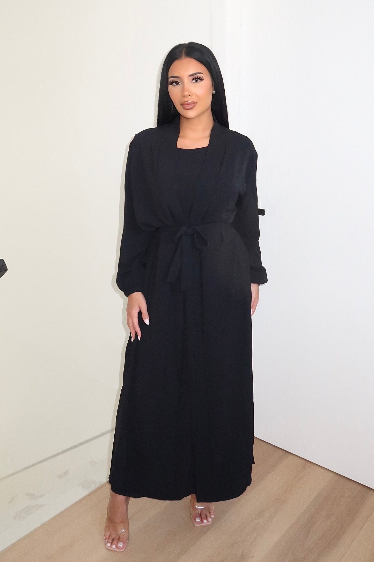 Amal 2-Piece Abaya - Black