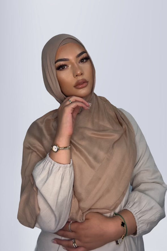 Modal Hijab Set - Clay