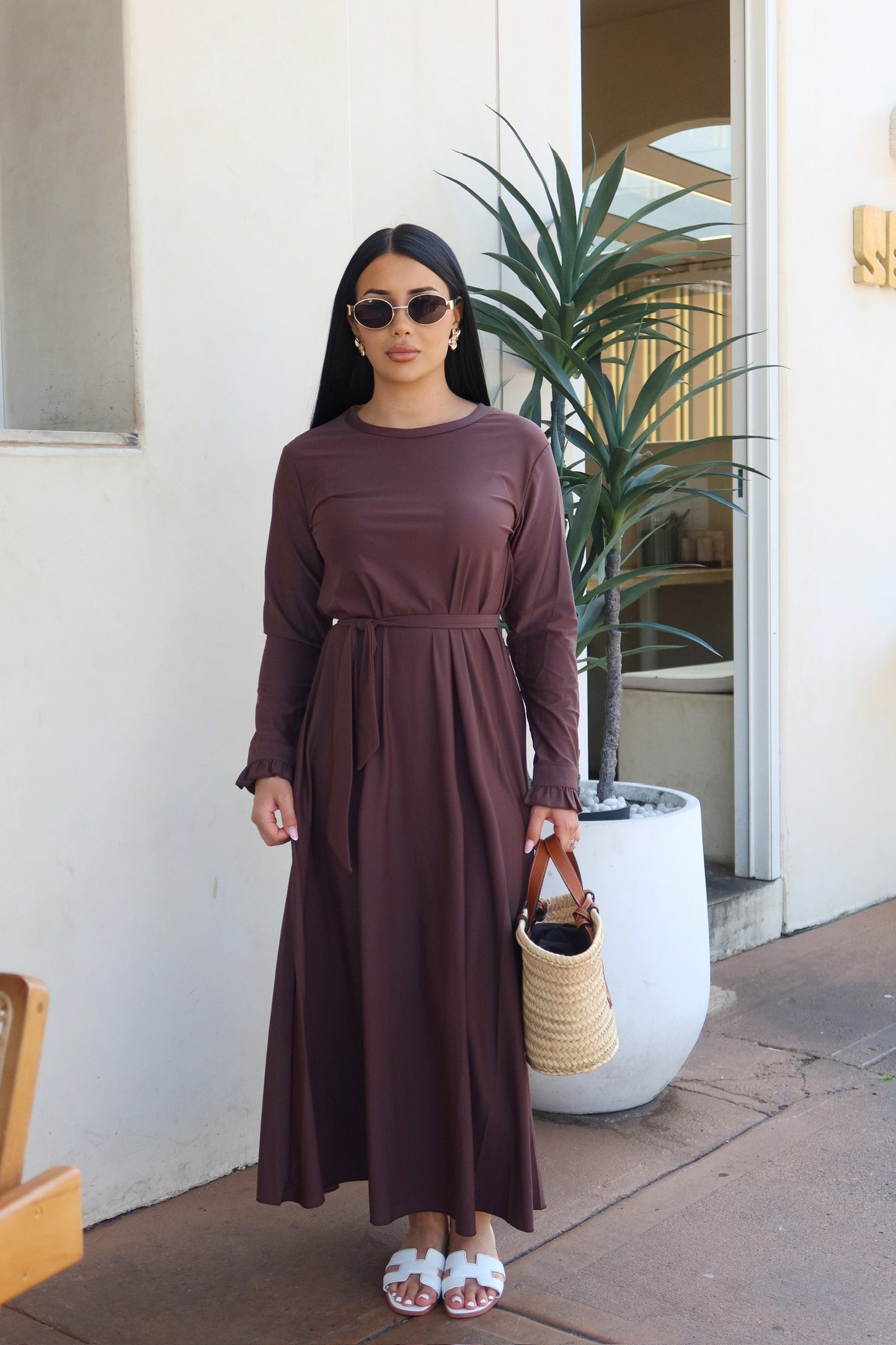 Modest Swim Set - Chocolate Brown