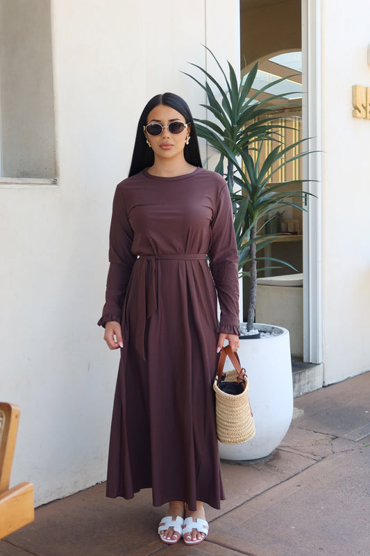 Modest Swim Set - Chocolate Brown