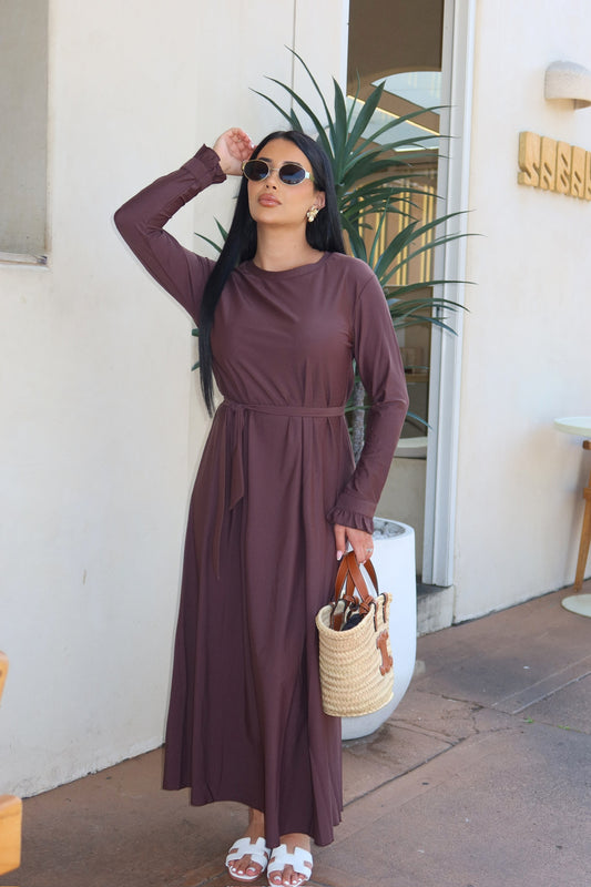 Modest Swim Set - Chocolate Brown