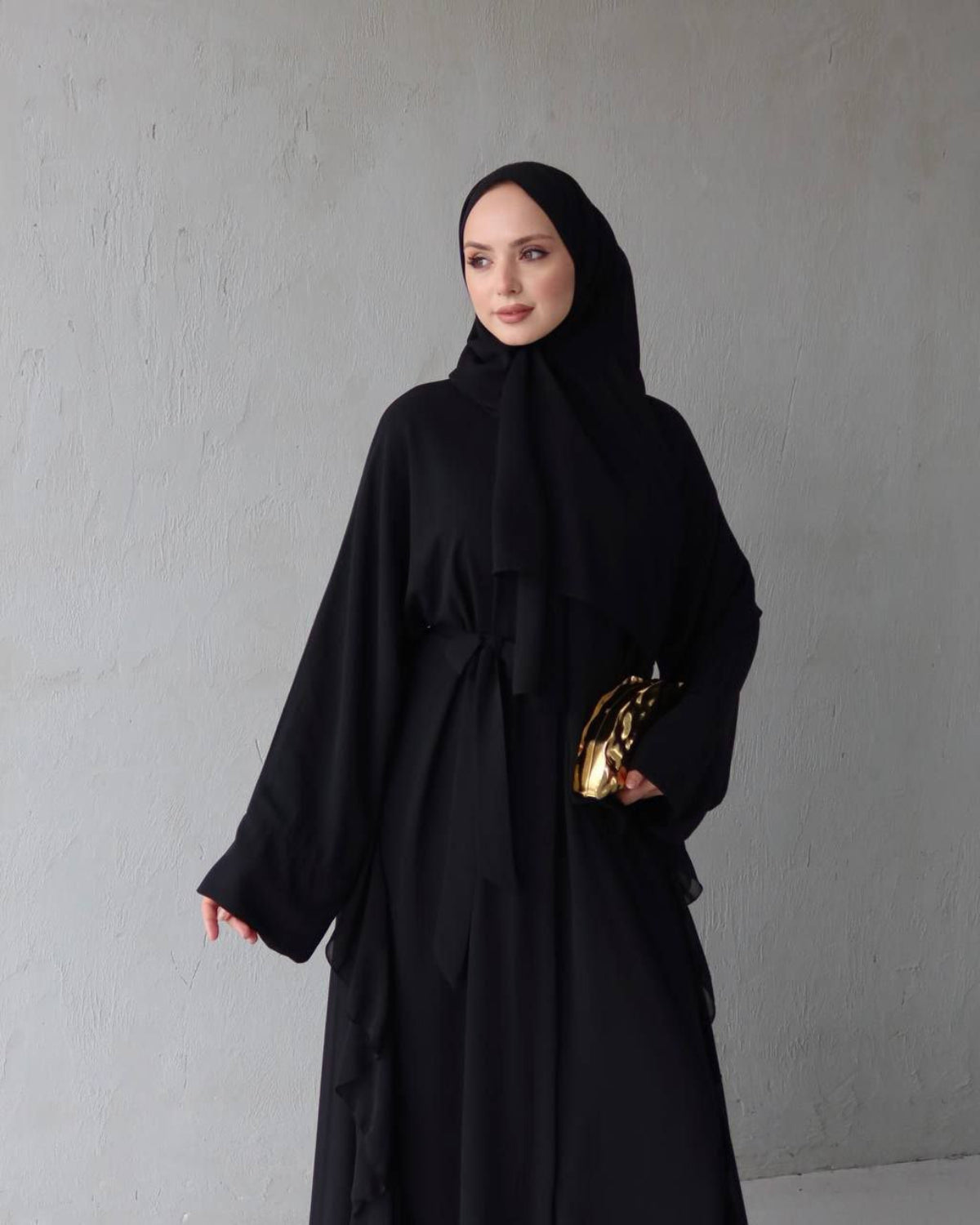 Chiffon Pleated Abaya