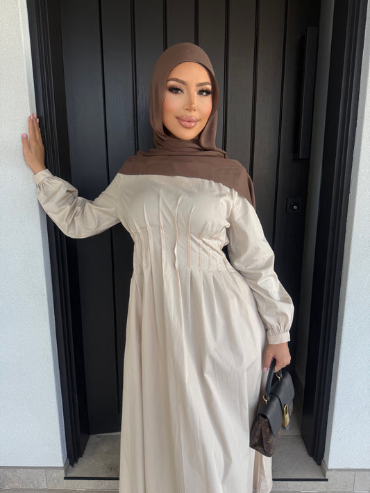 Serene Linen Dress - Beige