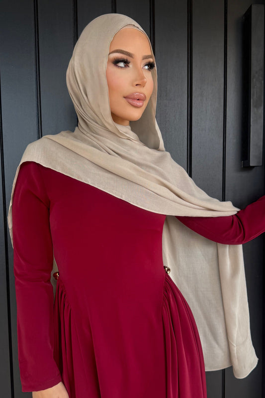 Modal Hijab Set - Latte
