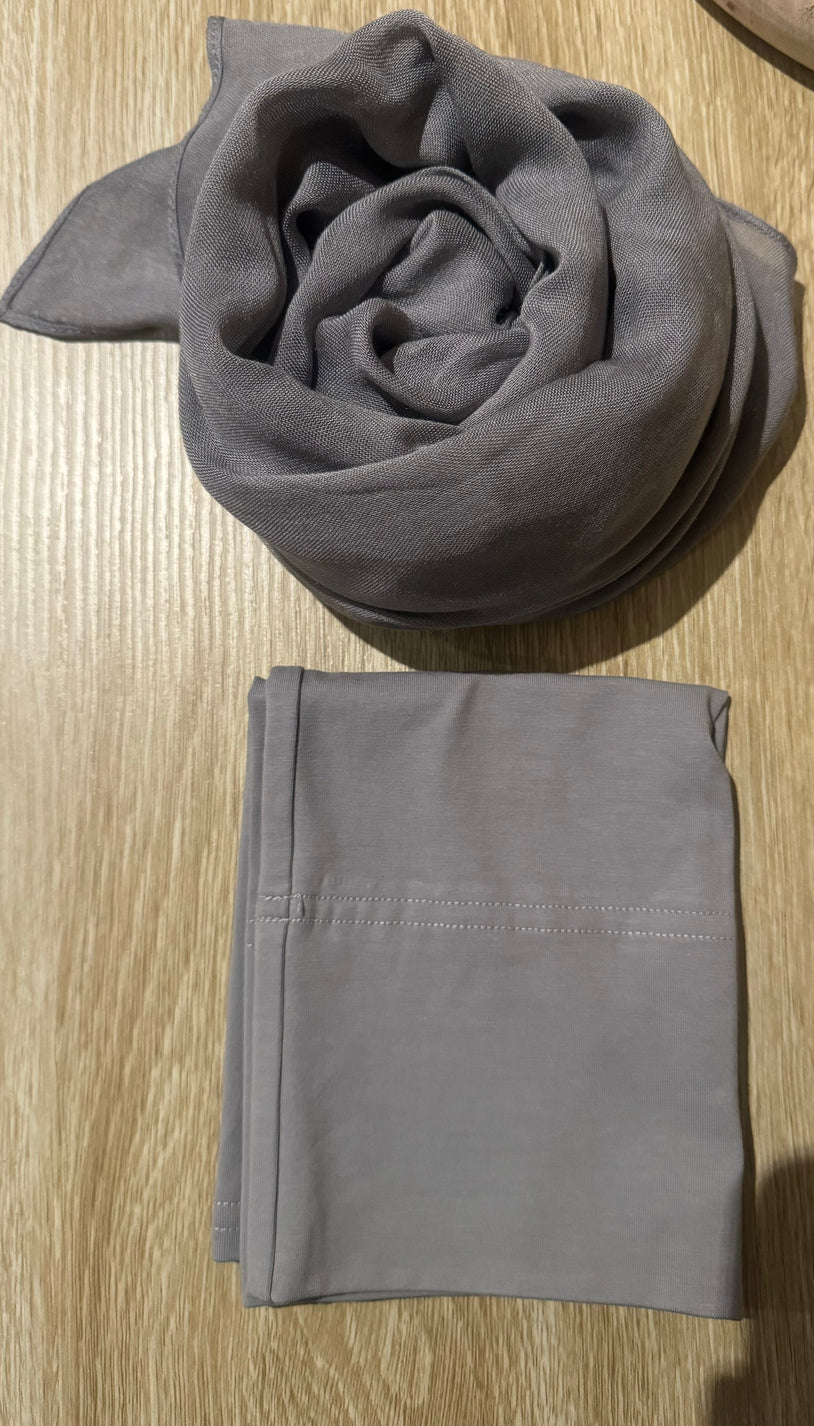 Modal hijab set (steel)