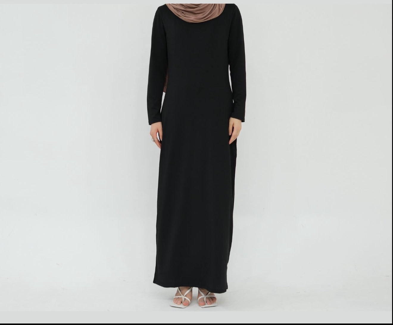 Black Abaya Slip Dress - Black
