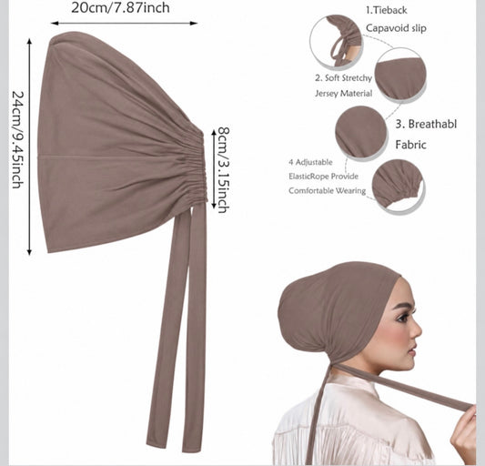 Tie-Back Hijab Cap
