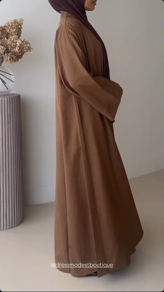 Ezra 3 Piece Abaya - Brown