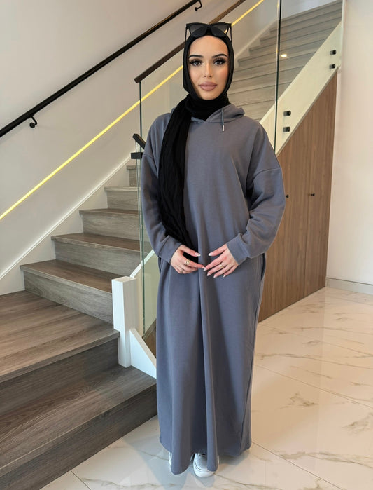 Hooded sweatshirt dress
