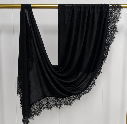 Modal lace hijab set