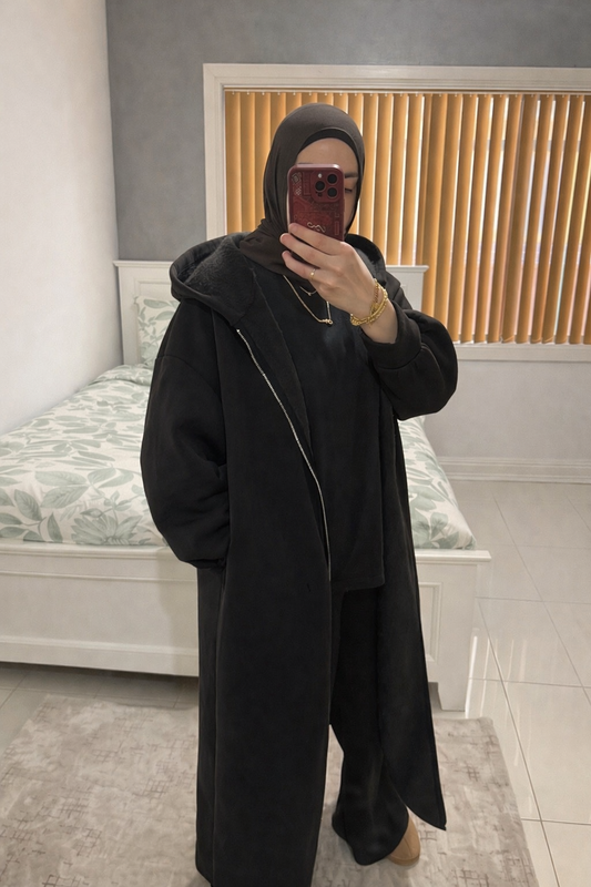 Oversized fleeced hoodie