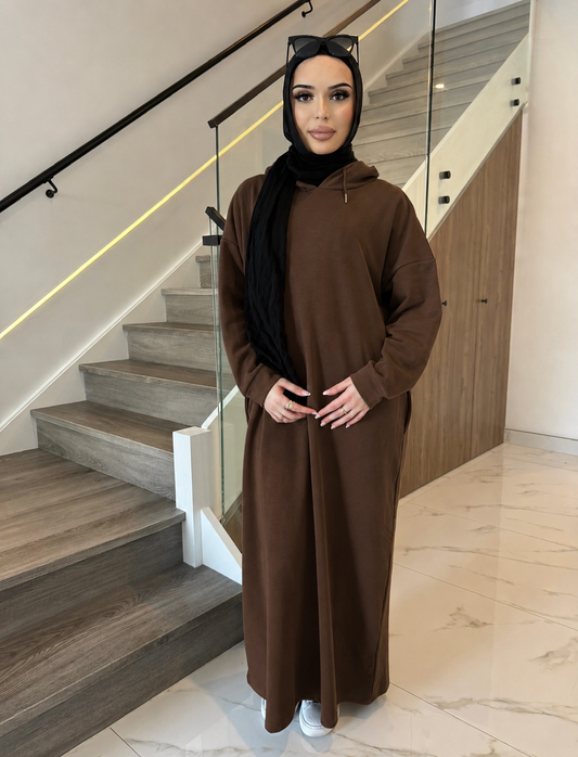 Hooded sweatshirt dress