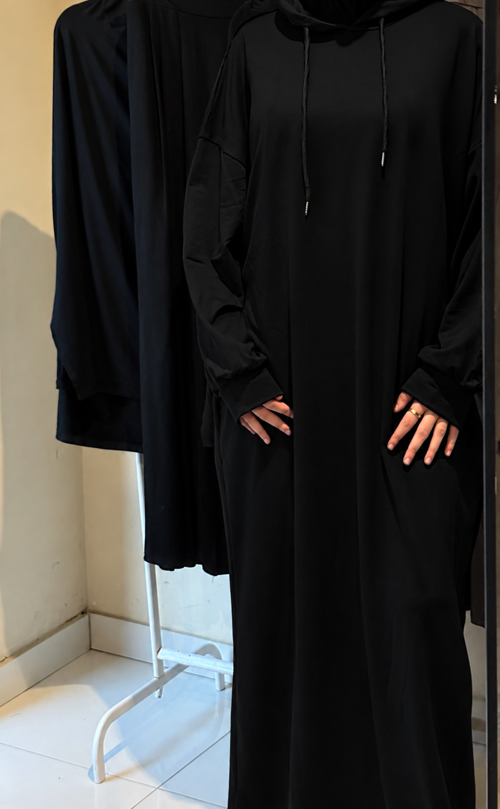 Hooded sweatshirt dress