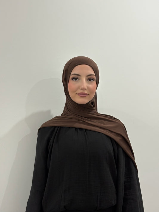 Espresso Liquid jersey hijab