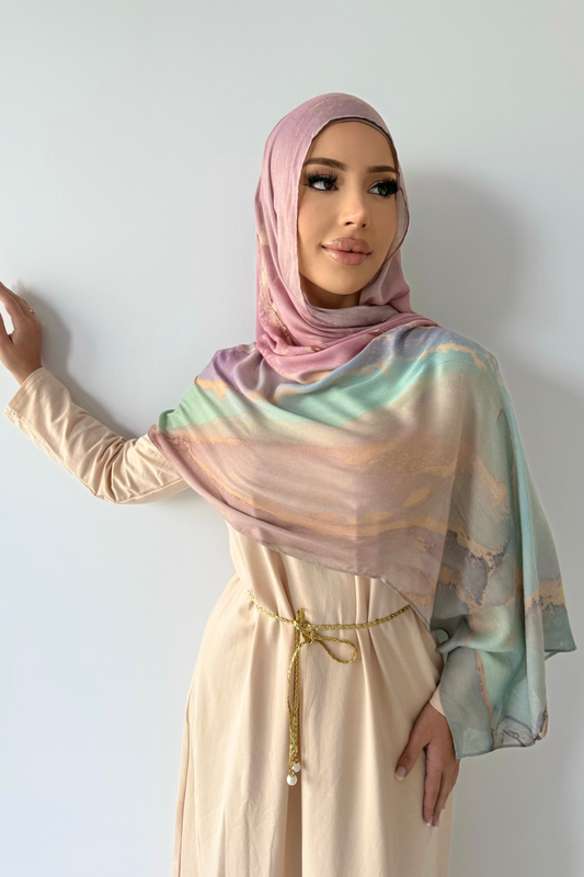 Marbled Blush Hijab