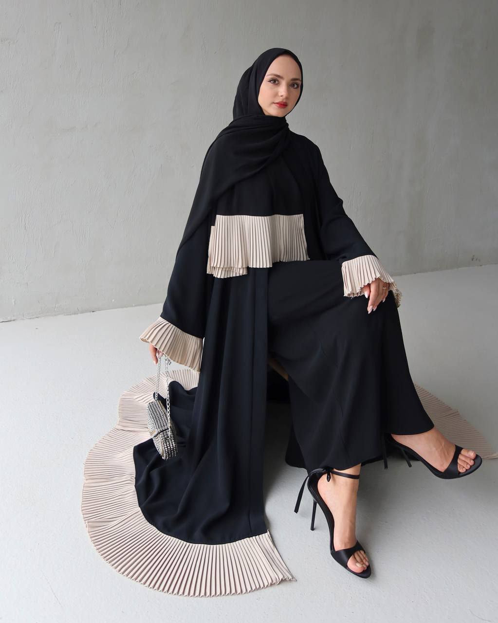 Ruffle Trim Abaya