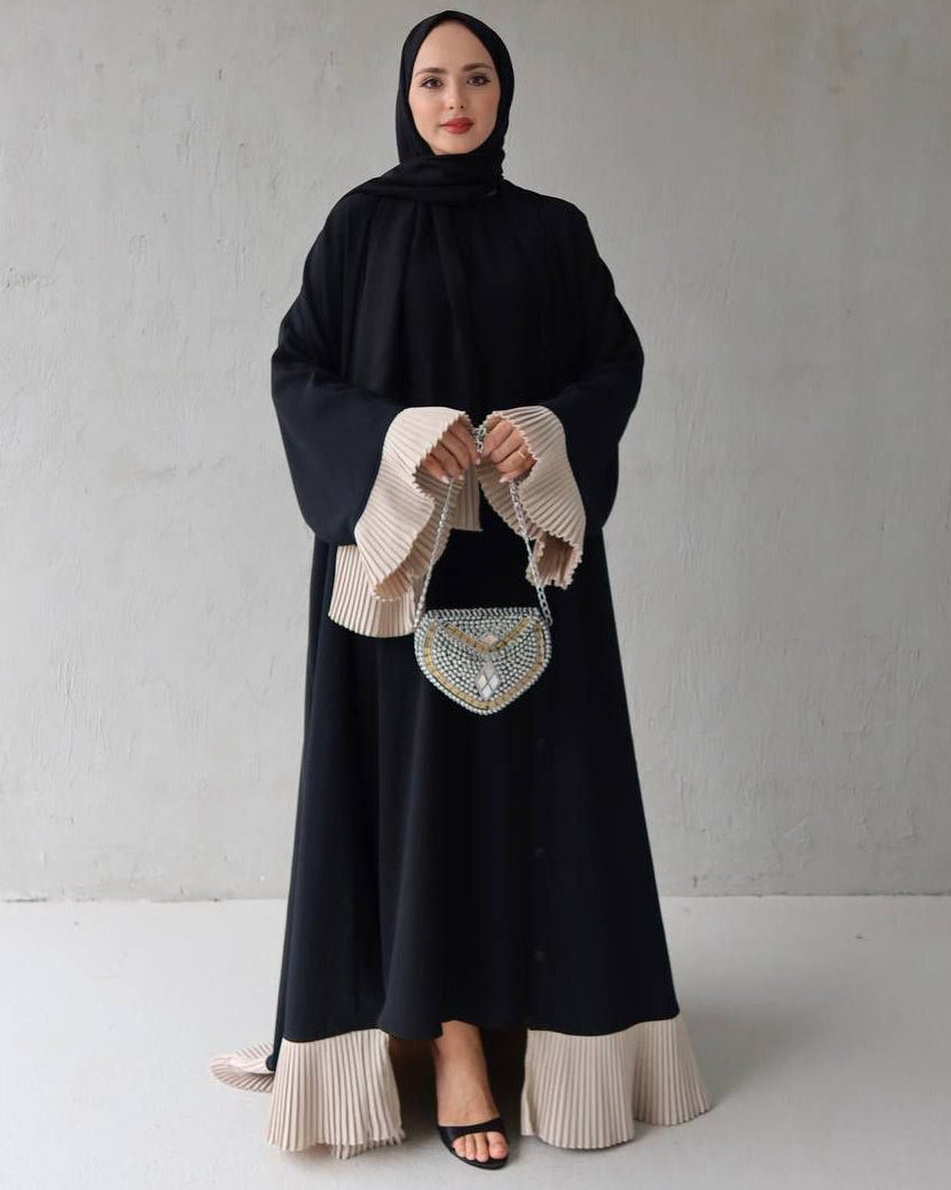 Ruffle Trim Abaya