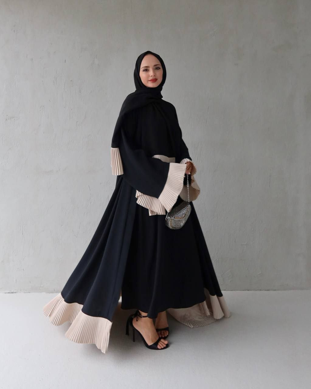 Ruffle Trim Abaya